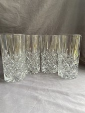 4 Gorham Crystal Lady Anne Signature Highball Glass Tumblers 6
