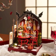 Rolife Rosa Salon DIY Miniature House Mini House DIY 3D Puzzle Halloween Gift picture