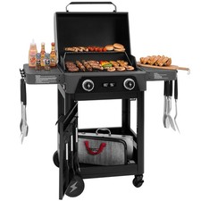 Royal Gourmet Dual-Zone Electric Grill with Cabinet Frame,416 Sq.In. for Outdoor picture