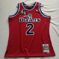 Washington Bullets NBA Basketball Authentic Mitchell Ness Webber Jersey 44/L #2 picture