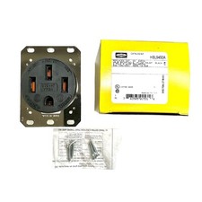 HBL9450A Hubbell Kellems Receptacle 3Pole 4-Wire Ground 50A 125/250V Flush Black picture