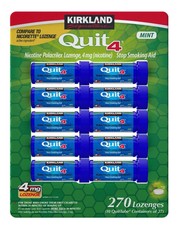 Kirkland Signature Quit4 Lozenges 4mg, 270ct * Nicotine Polacrilex, Stop Smoking picture