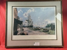 Original Vintage John Stobart Signed And Framed Lithograph “Georgetown” 106/750. picture