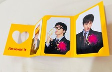 G-DRAGON BigBang McDonald's Taiwan Official Photocard Set 3 Red Sleeve KPOP GD picture