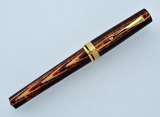 ARMANDO SIMONI CLUB ASC BOLOGNA MEDIO ARCO BROWN CELLULOID FOUNTAIN PEN F 14K picture