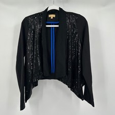 Womens Disco Sparkly Bolero Jacket Size M NYE Gala Festive Evening Edgy Eclectic picture