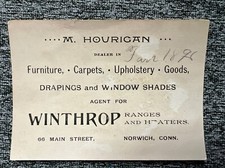 c1890’s Winthrop Ranges & Heaters Norwich, Conn.  Advertising Trade Card picture