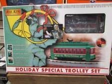 MTH 30-4028-0 Holiday Special Trolley Train Set MIB  SH picture