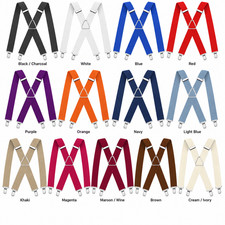 2Inch Men'S Heavy Duty Suspenders with Strong Clips Adjustable X-Back for Work J picture