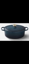 ~LeCreuset *NEW*8Qt*Signature*Oval*Dutch Oven, *Agave*Blue…*FreeShipping* picture