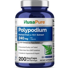 NusaPure Polypodium Leucotomos 240mg 200 Veg Capsules Vegan Non-GMO picture