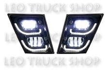 Volvo VNL LED Fog Light with LED Trim Black | Pair | (LH+RH) | Fits 03-17 picture