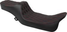 Drag Specialties Seats 0801-1925 Predator III Seat Extended Reach Red Stitch picture