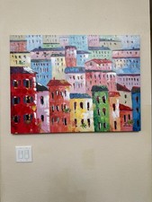 Original Hand‑Painted Cityscape by Rein – Textured Palette Knife Modern Art picture