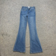 Abound Jeans Women's Blue Wash Size 23 High Rise Flare Leg Stretch Denim picture