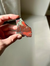 Sonora Sunset - Chrysocolla Cuprite Polished Palm Stone Slab 35g 2.5 Inches picture