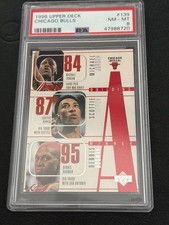 Upper Deck 1996 Collectors Choice Chicago Bulls #139 PSA 8 Jordan Pippen Rodman picture