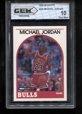 Michael Jordan 1989-90 Hoops #200 NBA Chicago Bulls GEM MINT 10 picture