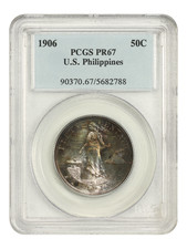 U.S. Philippines: 1906 50C PCGS PR67 - U.S. Philippines picture