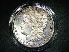 EF/AU 1880-S MORGAN SILVER DOLLAR BEAUTIFUL DETAIL COLLECTOR GRADE COIN M-2260 picture