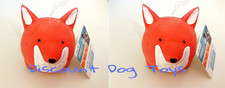 Multipet Latex Round ball Animal 3” original model Dog Toy TWO PACK fox picture