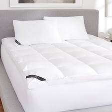 Elite White Cotton King Mattress Topper picture
