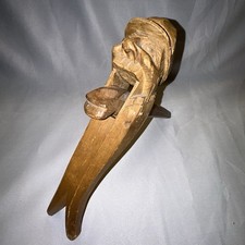Vtg Primitive Carved Wood Nutcracker Folk Art Man Figural Black Forest 10 in picture