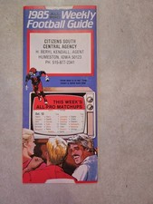 Vintage 1985 NFL Sliding Style Schedule Humeston IA Neat Graphics picture