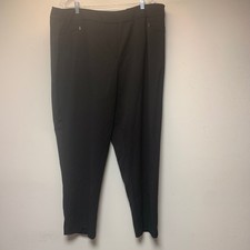 Catherines Est. 1946 Slim Leg Pants Womens 22/24W Black Stretch Tapered Trousers picture