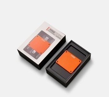 Ridge Lite Slim RFID Blocking Wallet Orange Holds 8 Cards Modular Aluminum 6061 picture
