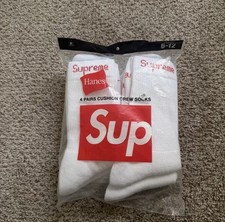 Supreme X Hanes Crew Socks - White One Pair ONLY (BUY ON DEPOP) picture