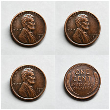 Lot of 3 1909-S VDB Lincoln Wheat As shown in the figure picture
