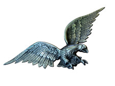 VTG Metal American Eagle ~26.5” Wall Hanging Silver Tone Made in Japan MBC 1013 picture