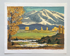 Vintage LE Serigraph 'Cottonwood' by Louie Ewing (1908-1983) picture