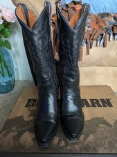 Womens Dan Post Western Boots Black Leather Size 6 picture