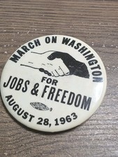 1963 March on Washington Pinback Button - Authentic Civil Rights Has All Marking picture