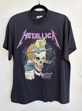 Vintage 1988 Metallica Damaged Justice Tour T Shirt Pushead Double Sided Size XL picture
