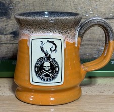 🔥RARE 2019 Death Wish Coffee Mens Halloween Mug Gift by Deneen Pottery Limited picture