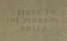 PRR Pennsylvania RR, Penna Co, Philadelphia cloth mail bag picture