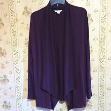 Athleta Pranayama II Wrap Cardigan Open Neck Stretch Purple Women’s S picture
