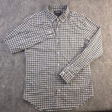 Bonobos Shirt Medium Slim Fit Blue Check Long Sleeve Button Down Stretch picture