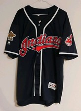 Cleveland Indians 1995 World Series Jim Thome Jersey Size XL Blue picture