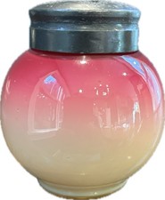 Antique Hobbs Brockunier Wheeling Peachblow Glass Sugar Shaker Muffineer 1880s picture