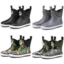 HISEA Kids Deck Boot Waterproof Lightweight Ankle Rain Boot Boy Girl Rubber Boot picture