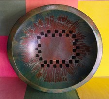 LAURIE M. GODDARD - BEAUTIFUL Hand-Crafted 1990s ART BOWL 9.25 x 8.75
