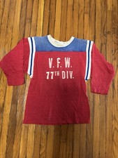 Vintage 1960’s Faded Multicolor Durene Football Jersey T Shirt Size Medium USA picture