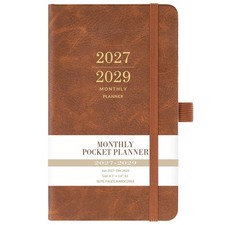 20272029 Monthly Pocket Planner  JAN 2027  DEC 2029, 3 Year Calendar, Faux Le... picture