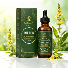 Origin Mullein Drops Natural Herbal Ear & Lung Support Supplement-US STOCK picture