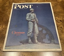 Vintage 1943  Saturday Evening Post Mead Schaeffer December 25th Full Magazine picture