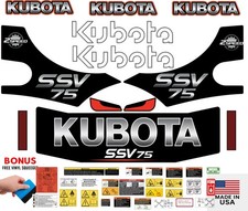 Fits Kubota SSV 75 Complete Decal Kit Skid Steer Stikers -  picture